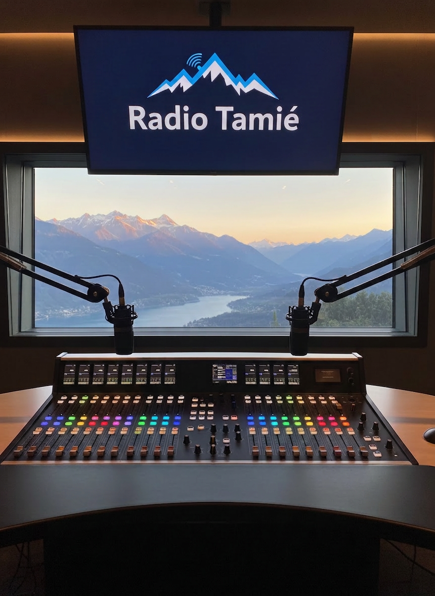 Studio Radio Tamié, console professionnelle